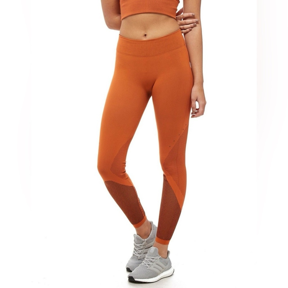 NWT Adidas Women's Warp Knit Tights Orange size small